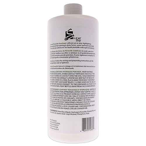 Super Star Superstar Stabilized Cream Peroxide Developer 30v Hc, 32 Oz