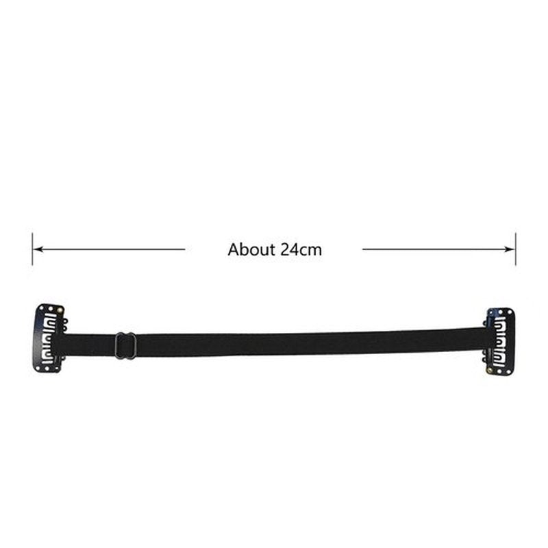 YTBYT 4 Pcs Facelift Bands with Clips Invisible Face Stretching Lifting Strap Adjustable Elastic Band Face Slimming Band (24cm Black Single Bands)