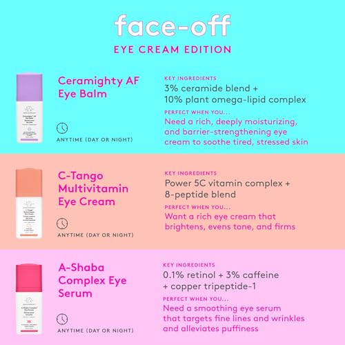 Drunk Elephant Ceramighty AF Eye Balm - 15 ml/.5 fl oz - Moisturizing Eye Cream - Clean Clinical Skincare - Cruelty-Free - Dermatologist-Tested - Free of Essential Oils, Silicones, and Fragrance