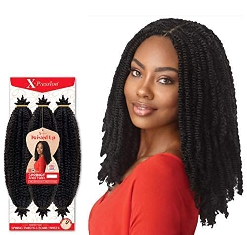 Multi Pack Deals! Outre Synthetic Braid - X Pression Twisted UP Springy Afro Twist 24" (3-Pack, 2T4/30)