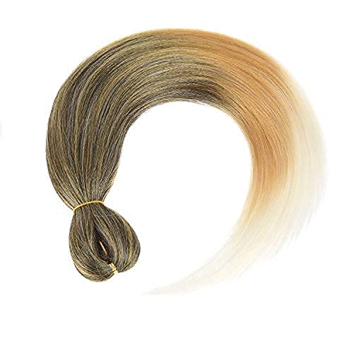 Liang Dian Pre Stretched Braiding Hair Ombre 26 Inch 8 Packs Synthetic Crochet Braids Hot Water Setting Professional Soft Yaki Texture Synthetic Hair Extensions(1B/27/613)