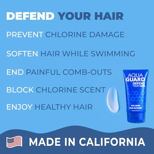 AquaGuard Pre-Swim Hair Defense | Prevents Chlorine Damage, Softens Hair | Color Safe, Leaves Hair Smelling Great | 5.3 oz (1 Pack)