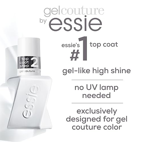 Essie Gel Couture Longwear Top Coat Kit, Clear, Shiny Top Coat + Soft Matte Top Coat, 0.46 fl oz each