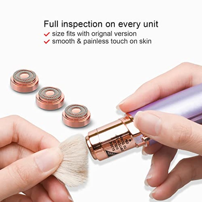 Facial Hair Remover Replacement Heads Gen 2 Double Ring Compatible with Flawless Facial Hair Removal Tool Generation 2