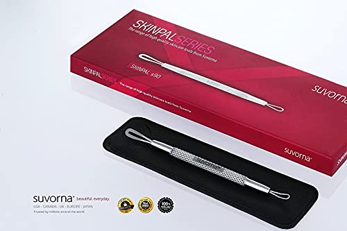 Suvorna White Head Remover for face Tool - Whitehead Extractor Tool - Nose Whitehead Remover Tool - Double Loop Whitehead Remover for face - White Head Remover for Nose