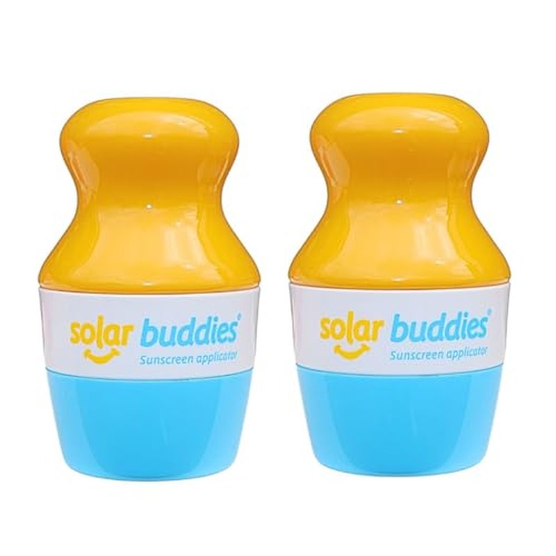Solar Buddies Sunscreen Applicator - Pink Pack of 3 - BPA-Free Refillable Roll on Sponge Sunscreen, Suncream & Lotion Applicator For Kids, Adults & Families - Holds 3.4fl oz, Perfect Size for Travel