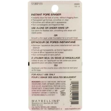 Maybelline Baby Skin Instant Pore Eraser Primer, Clear, 0.67 Fl Oz (Pack of 3)