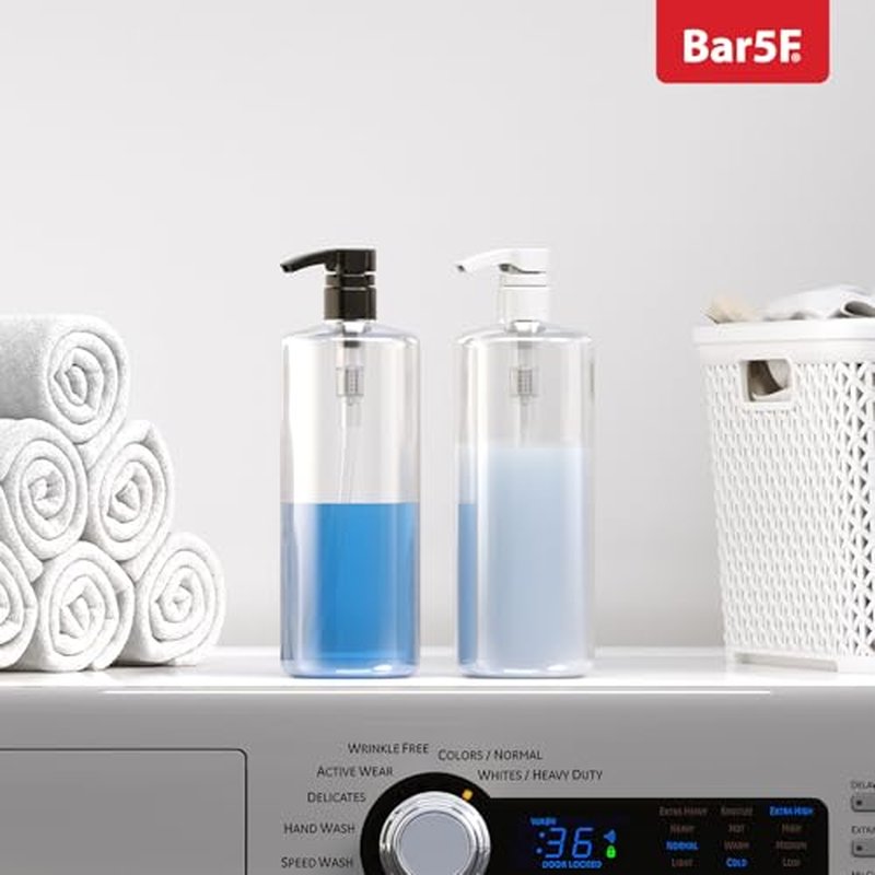 Bar5F Pumps for Shampoo and Conditioner Bottles for 33.8 Oz (1-Liter) For Salon Brands 2-Pack