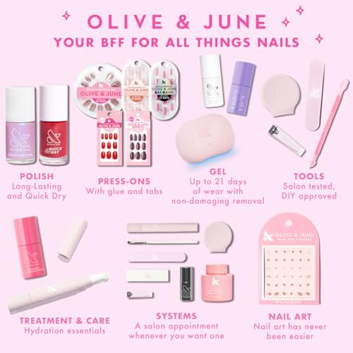 Olive & June Nail Primer | Increase Polish Wear Time by 2?3 Days | Smooths Application & Boosts Durability | 15-Free, Vegan, Cruelty-Free | Nail Prep Formula for Long-Lasting Manicures & Pedicures