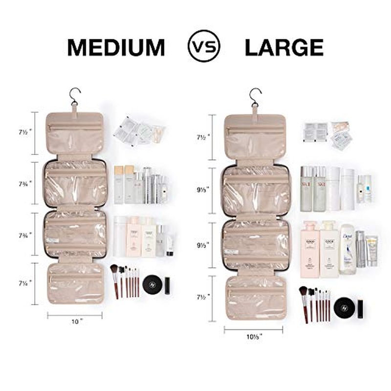 BAGSMART Toiletry Bag Travel Bag with Hanging Hook, Water-resistant Makeup Cosmetic Bag Travel Organizer for Accessories, Shampoo, Full Sized Container, Toiletries,Large-Teal