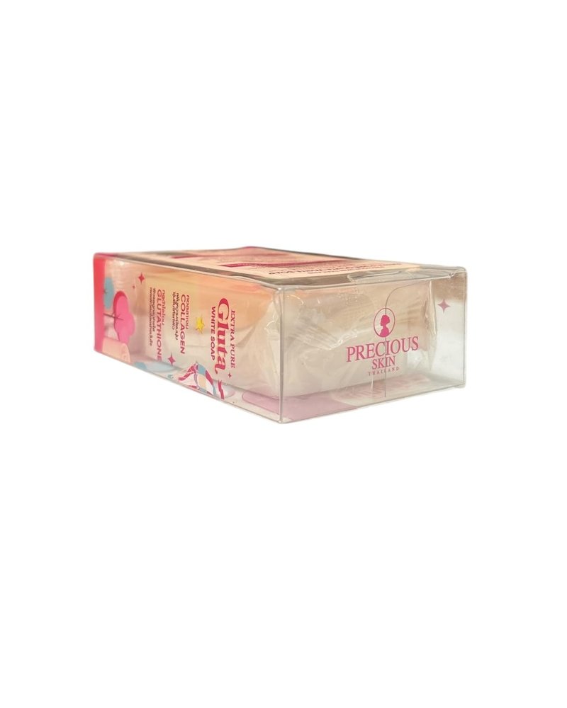 2 Bars Precious Skin Extra Pure Gluta Soap with Glutathione & Collagen – Gentle Body Cleanser Bar for Smooth, Radiant-Looking Skin – 80g / 2.82 fl oz