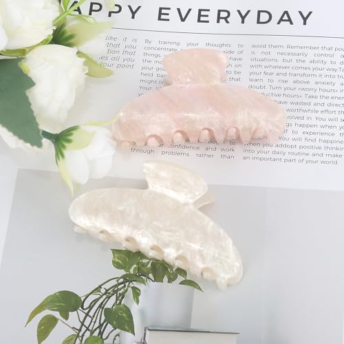 Canitor Hair Claw Clips for Women Acrylic Marbled Hair Clips for Thick Thin Hair Emi Cute Hair Accessories Stocking Stuffers Preppy Teen Girl Gifts Trendy Stuff