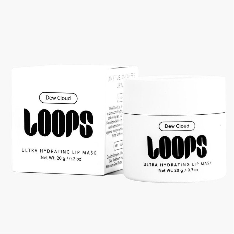 LOOPS Dew Cloud Ultra Hydrating Full Size Korean Lip Mask -Nourish, Restore,and Replenish Hydration Beyond the Surface-Enhances Skin Barrier and Deeply Moisturizes Lips -Ultra Hydrating Mini Lip Balm