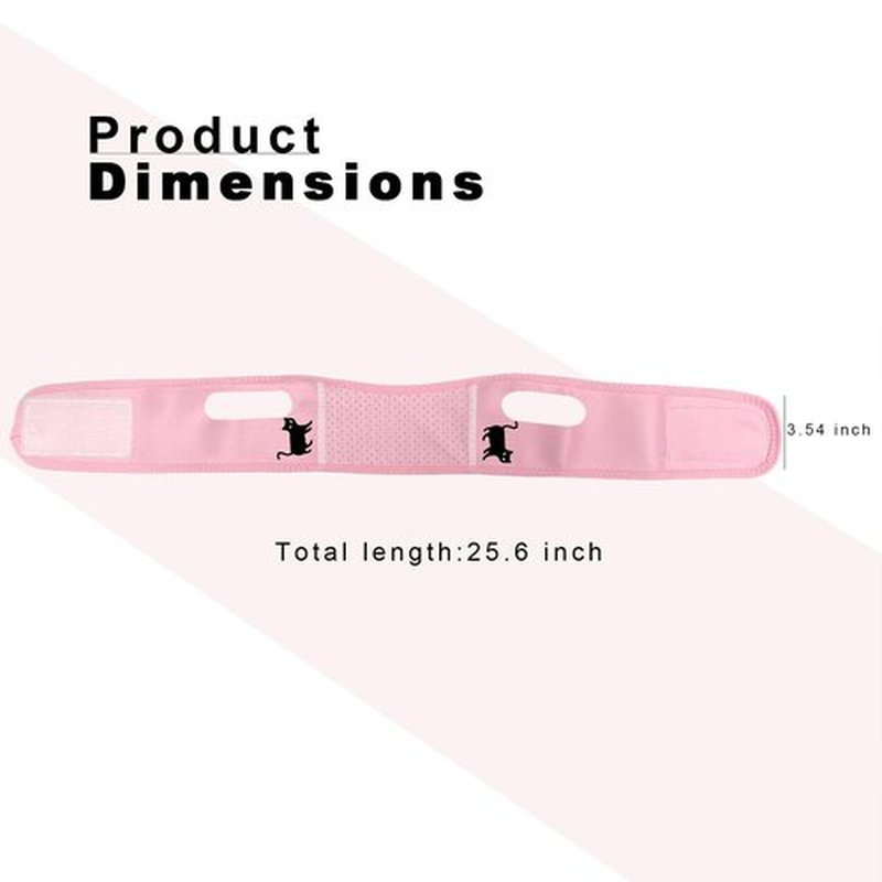 Yuibthr Chin Strap for Sleeping, V Line Lifting Mask, Halloween Decorations Black Cat, Reusable Face Strap, Jaw Exerciser, (pink)