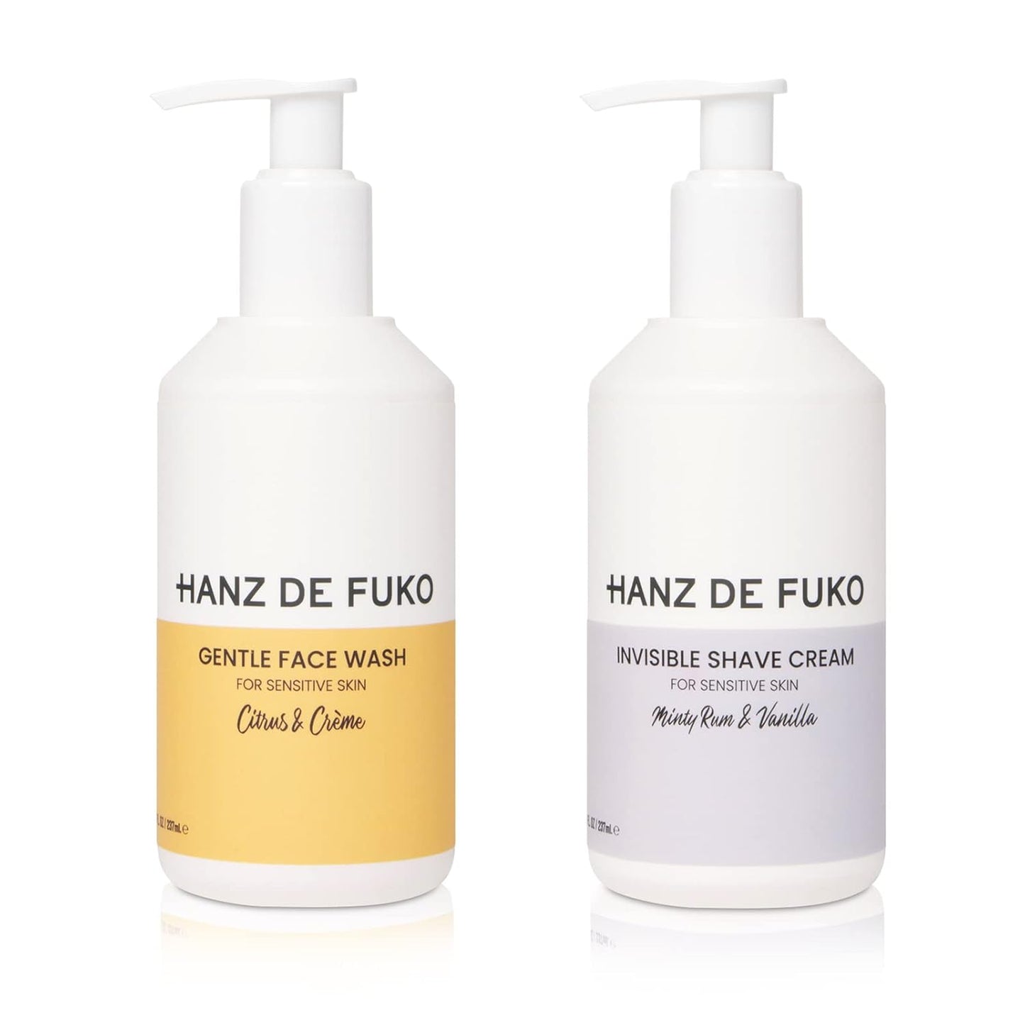 Hanz de Fuko Gentle Face Wash for Men & Women – Citrus & Creme Premium Facial Cleanser, Great for Sensitive Skin – Hypoallergenic Formula with Aloe Vera, Clove, Acai – Sulfate and Paraben Free – 8 oz.