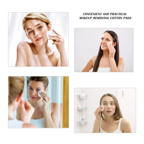 Premium Cotton Rounds for Face - Makeup Remover Pads, Hypoallergenic, Lint-Free, 3 Packs 240 Sheets