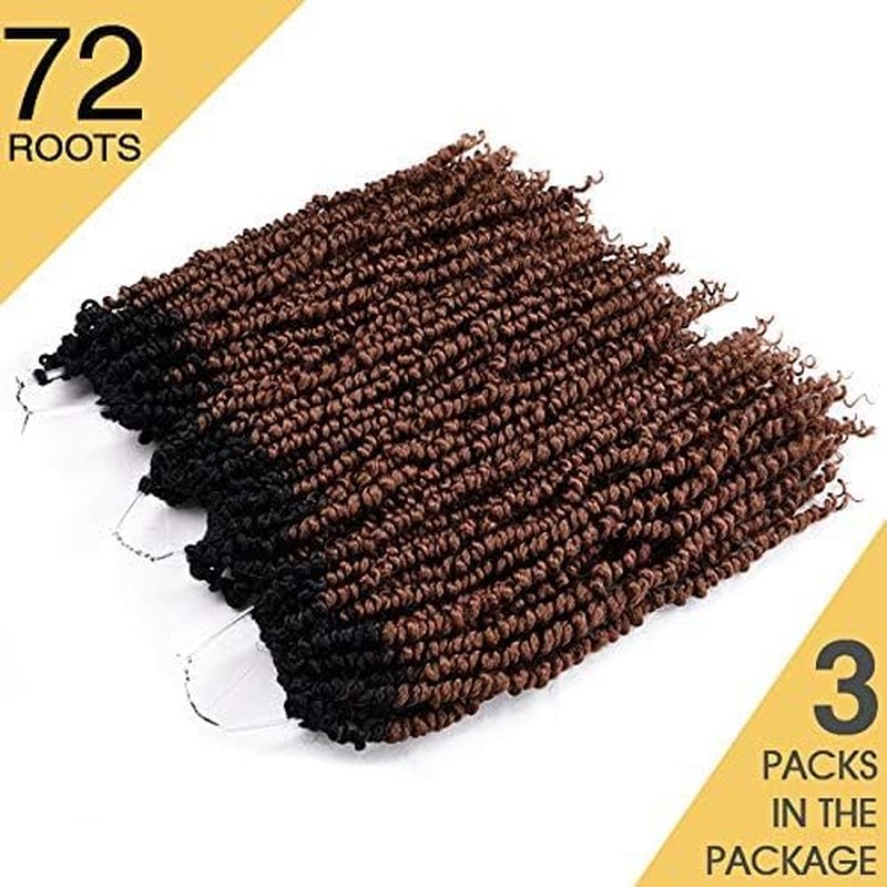 Silike Passion Twists Braiding Hair, Crochet Passion Twist(12 Roots per Pack, 6 Packs) Pre-twist Passion Twist Hair for Black Women (18 inch, ombre 30)