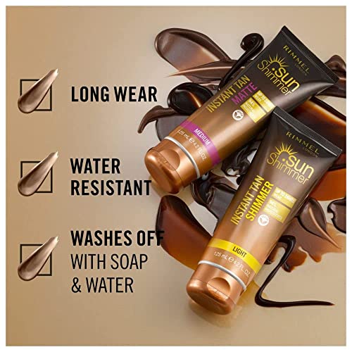 Rimmel Sunshimmer Water Resistant Instant Tan Wash Off Shimmer - Light