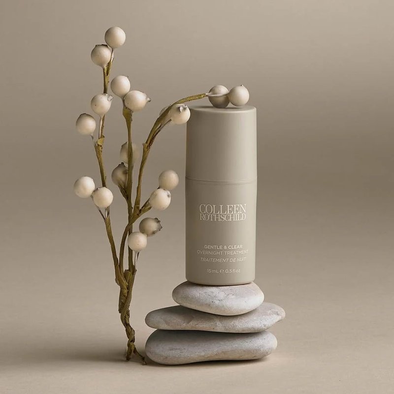 Colleen Rothschild Gentle & Clear Overnight Treatment - Acne Blemish-Prone Sensitive Face Gel - Treats & Prevents Breakouts with Salicylic Acid, Niacinamide