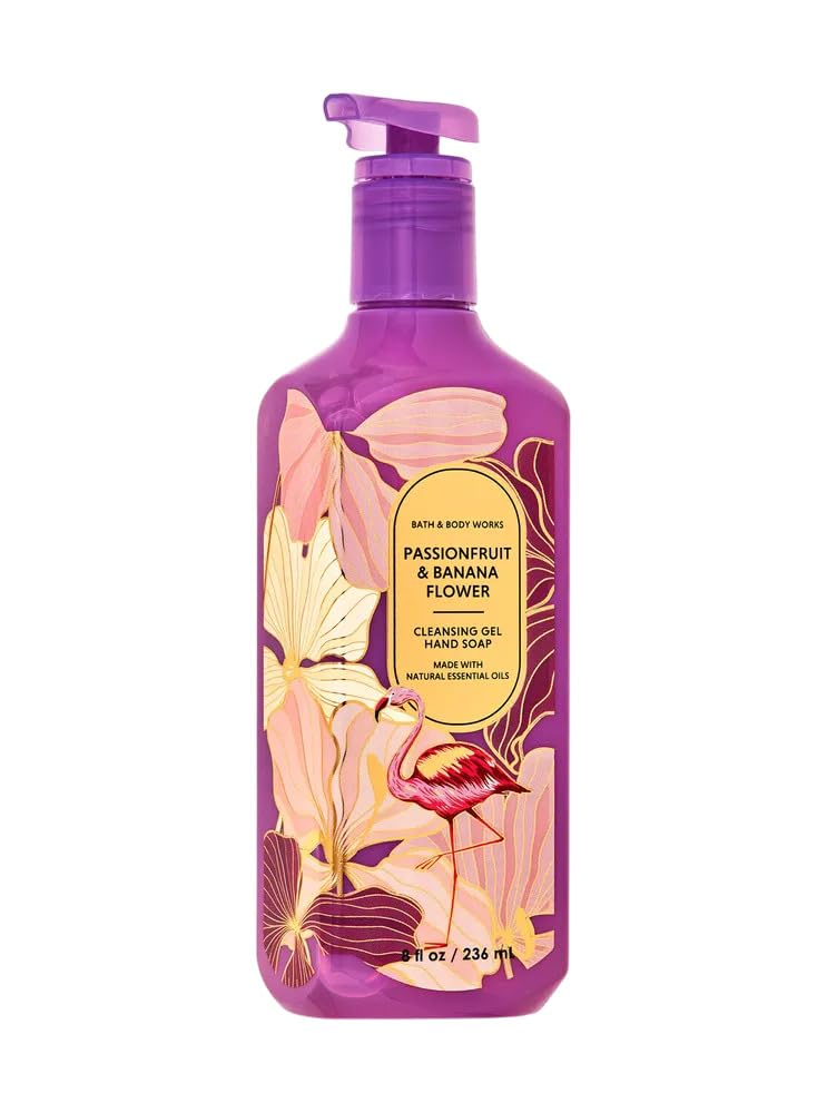 Bath & Body Works Passionfruit & Banana Flower Hand Soap, Cleansing Gel, 8 Fl Oz (Passionfruit & Banana Flower)