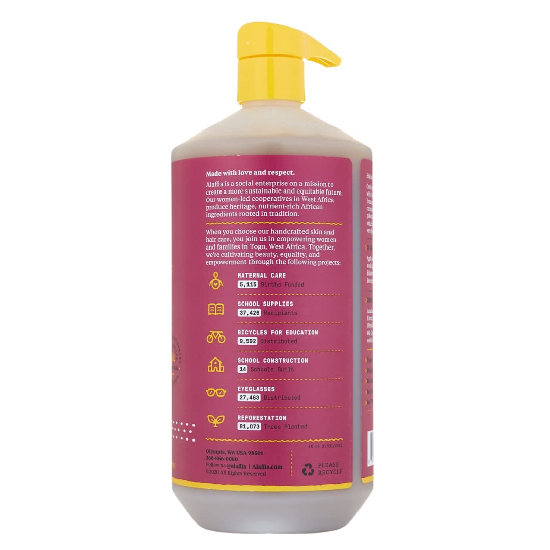 Alaffia Everyday Shea Body Wash, Naturally Helps Moisturize and Cleanse Without Stripping Natural Oils with Fair Trade Shea Butter, Neem, and Coconut Oil Vanilla Mint 32 fl oz - 2 Pack