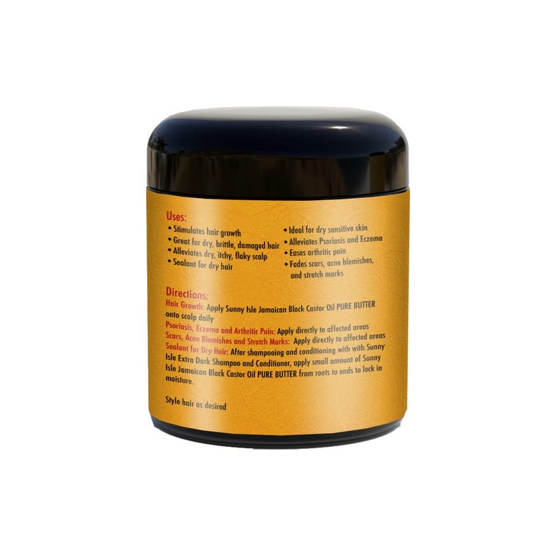 Sunny Isle Jamaican Black Castor Oil Pure Butter - Nourishing, Organic, Natural - 2 oz