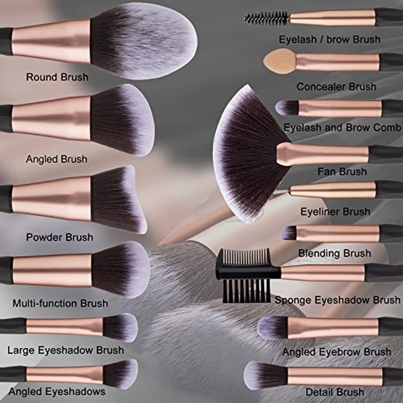 111 30Pcs Black makeup brushes and makeup sponges makeup tool set makeup brushes set natural synthetic eye shadow foundation make-up facial mixed powder blusher concealer eye makeup brush set