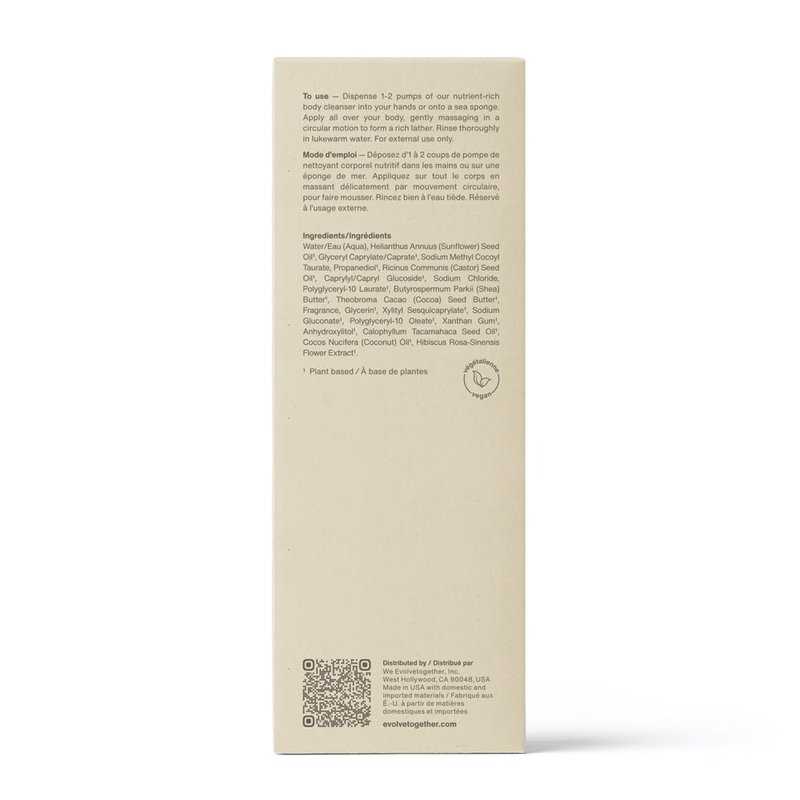 evolvetogether Nutrient-Rich Body Cleanser for Women & Men | Havana – Cardamom, Vetiver & Cedarwood | Cream-to-Oil Hydration, Gently Cleanses | Vegan, Cruelty-Free, Sulfate Free | 11.8 fl oz