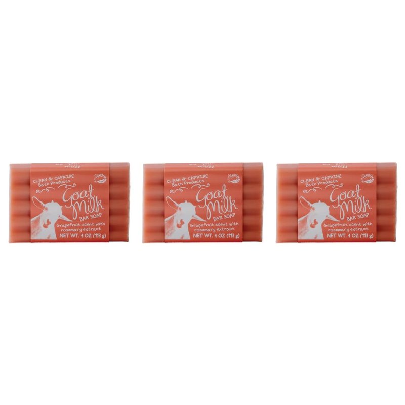 San Francisco Soap Company Goat Milk Soap Bar Pack of 3 β Rosemary Grapefruit & Goat Milk (4 Ounce x 3) | Moisturizing Natural Body Soap with Nourishing Shea Butter | Hydrating Skincare for All Skin |