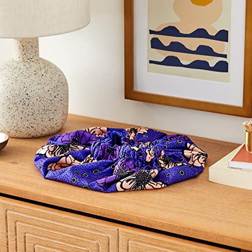 Melanin Crown Silk Hair Wrap for Sleeping â Premium Satin Hair Bonnet for Sleeping â Universal Fit Bonnet for Curly Hair Protects Against Breakage â Beautiful Colorful Designs Satin Sleep Cap Purple