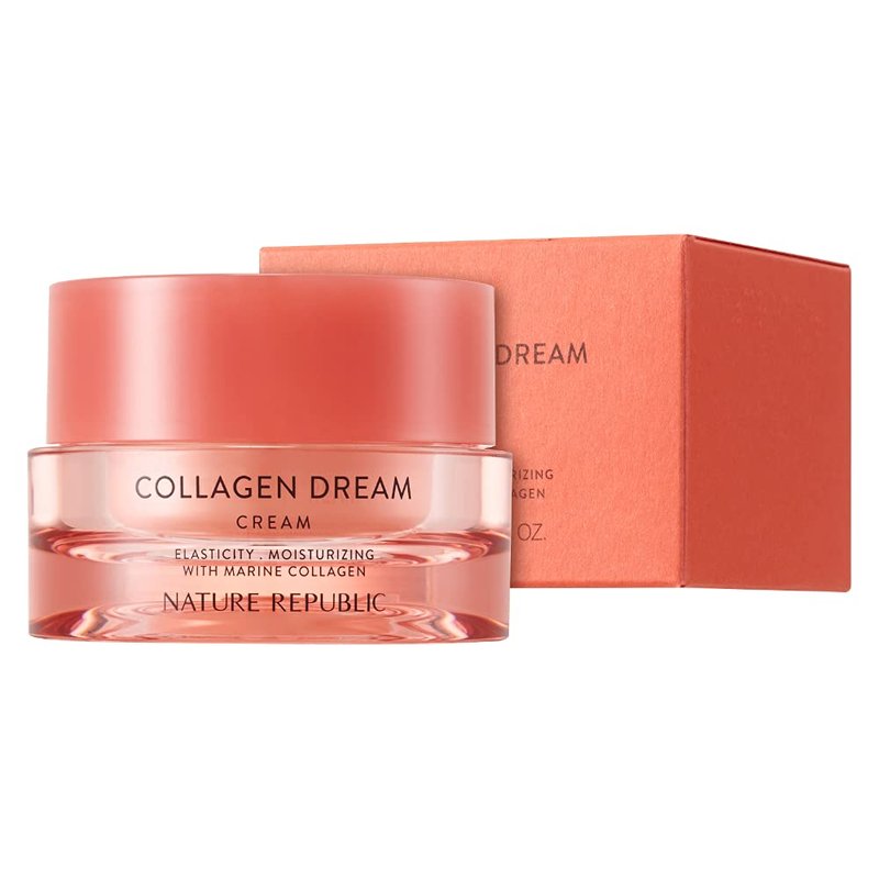 Moisturizing Collagen Dream 70 Face Cream - Nature Republic Every Day Skin Care Elasticity Texture Wrinkle Improvement Soft Moist Marine Ingredients 50ml/1.69fl.oz