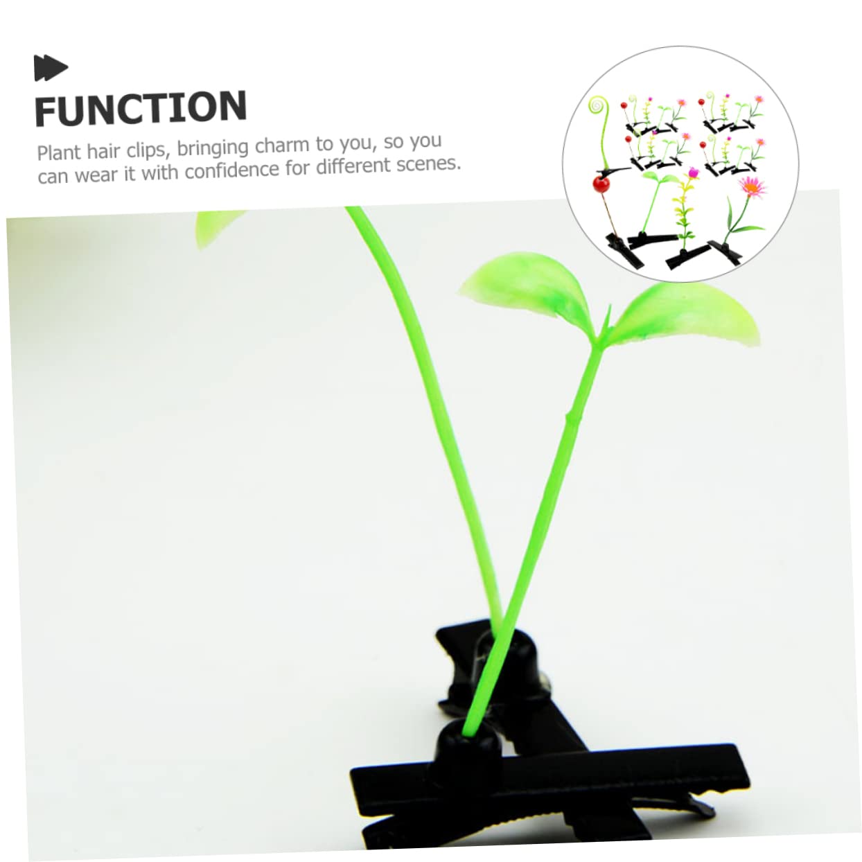 150 Pcs Simulation Plant Hair Clip Sprout Hair Clip Mini Plant Hair Clips Green Plant Hair Clip Plant Hair Barrettes Grass Hair Clip Plant Barrettes Flower Clips for Hair