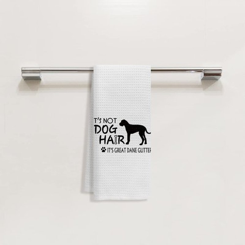 It’s Not Dog Hair It’s Great Dane Glitter Hand Towels Kitchen Towels Dish Towels,Fall Funny Dog Decor Towels,Dog Lovers Dog Mom Girls Women Gifts
