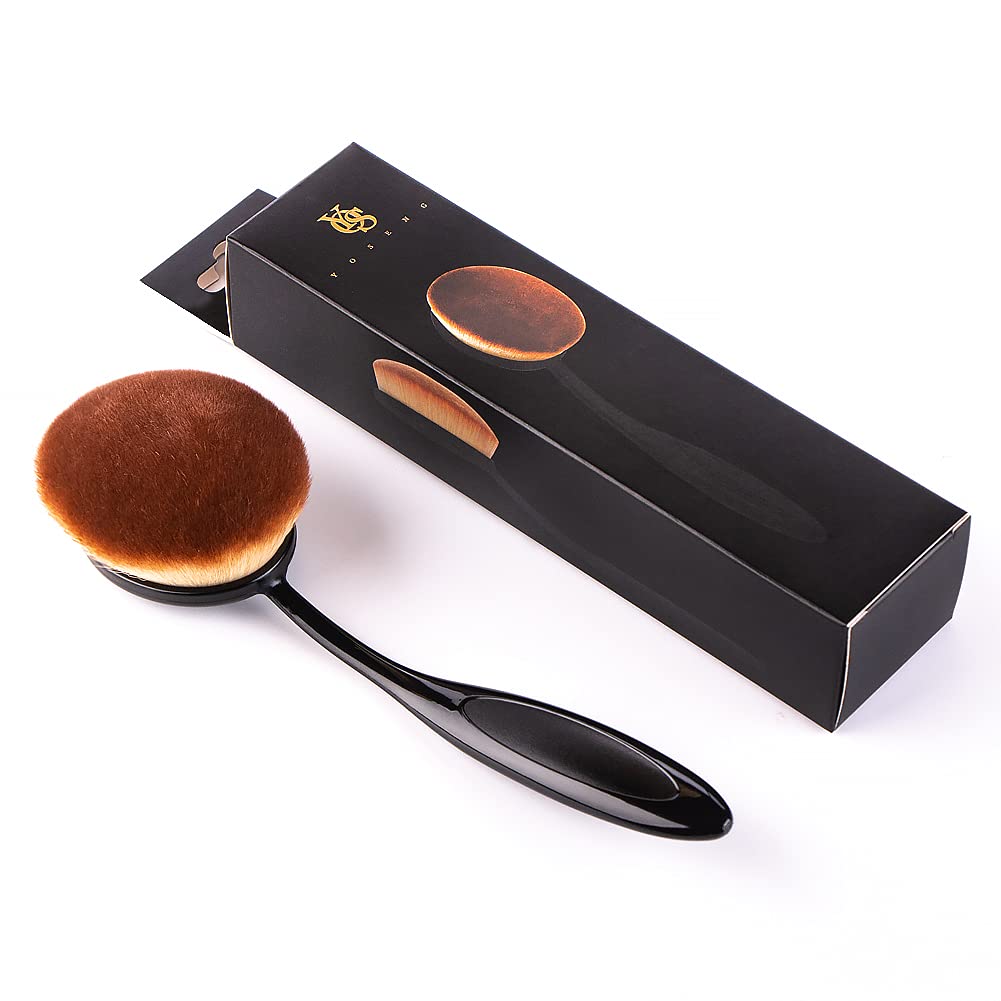 Yoseng Oval Foundation Brush, Large Toothbrush Makeup Brushes Fast Flawless Application Liquid Cream Powder Foundation,Sunscreen Applicator for Kids(Blue)