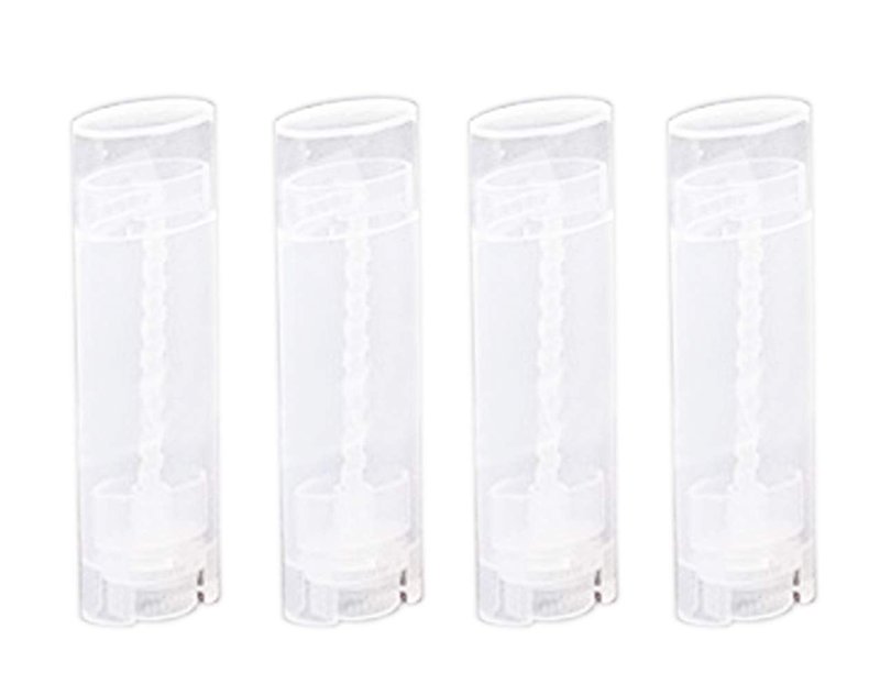 CTKcom 100 Pcs Oval Lip Balm Tubes With Lids, Empty Plastic Containers 5ml 5Gram, 100Pcs