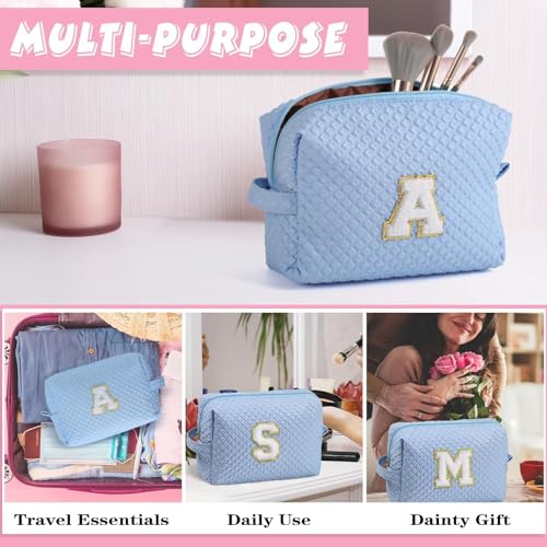 YOOLIFE Bridesmaid Gifts - Bridesmaid Proposal Gift Wedding Day, Bridal Shower Gifts, Maid of Honor Gifts, Bachelorette Party Decorations Favors, Initial Makeup Bag Cosmetic Bag Y