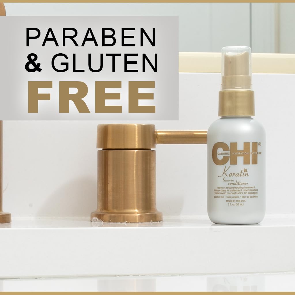 CHI Keratin Reconstructing Shampoo, Delivers Healthier Hair, Adds Shine & Helps Prevent Future Breakage, Sulfate, Paraben, & Cruelty-Free, 32 Oz