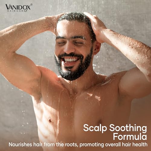 VANIDOX Carbonic Acid Shampoo for Men and Women with DHT Blockers - Made in USA - Stimulates Hair Growth, Scalp Exfoliator, Sulfate Free Shampoo with Biotin and Tea Tree Oil (16 Fl Oz)