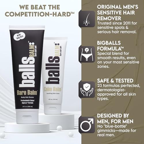 The Bare Pair Triple Pro Pac King Kombo - Body Hair Management System (w/Exfoliating Glove)