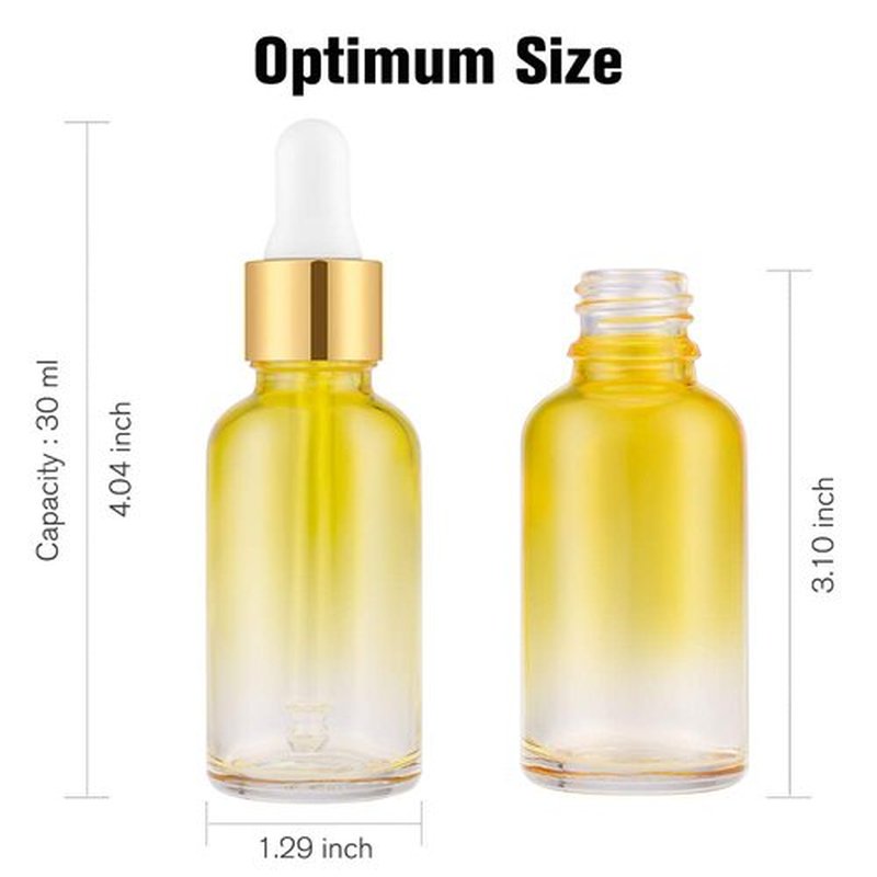 PrettyCare Eye Dropper Bottle 1 oz (99 Pack Rainbow Colored Glass Bottles 30ml with Golden Caps, Extra Plastic Measured Pipettes, Labels, Funnel) Empty Tincture Bottles for Essential Oils