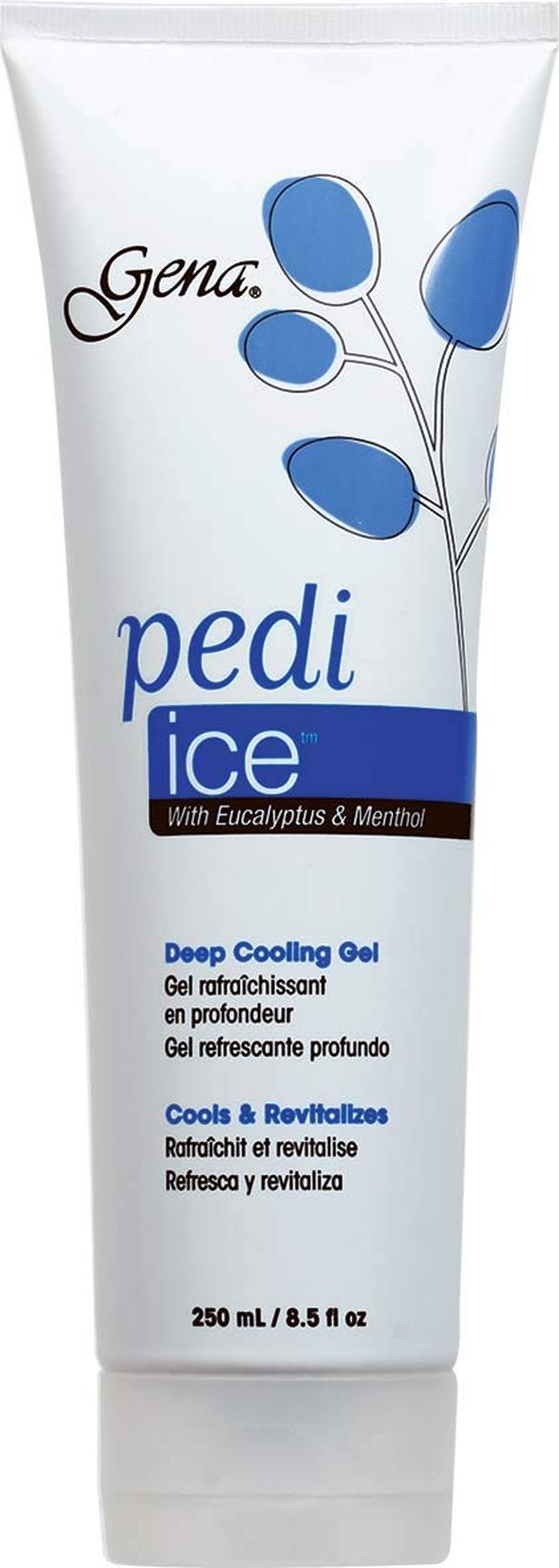 Gena Pedi-Ice Gel - Deep Soothing Cooling Gel Eucalyptus & Menthol for Tired Feet Relief, 8.5 fl oz.