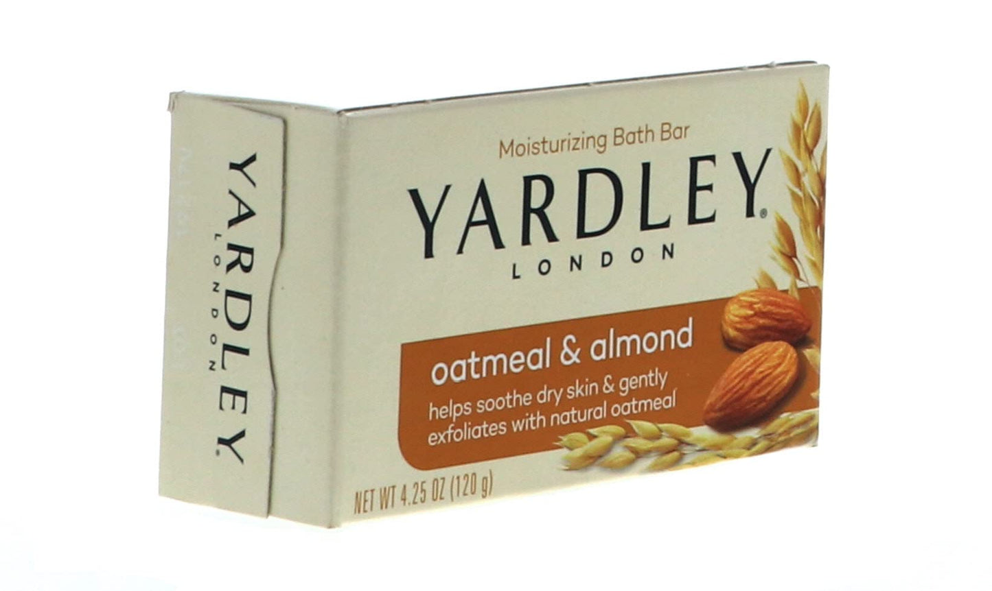 Yardley London Oatmeal and Almond Naturally Moisturizing Bath Bar, 4.0 oz. (Pack of 1)