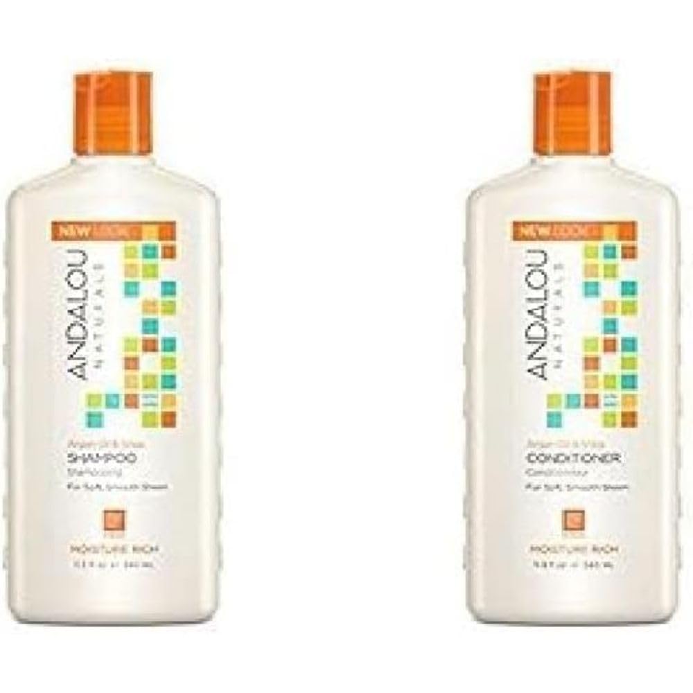 Andalou Naturals Argan Oil and Shea Moisture Rich Shampoo, Value Size, 32 Ounce