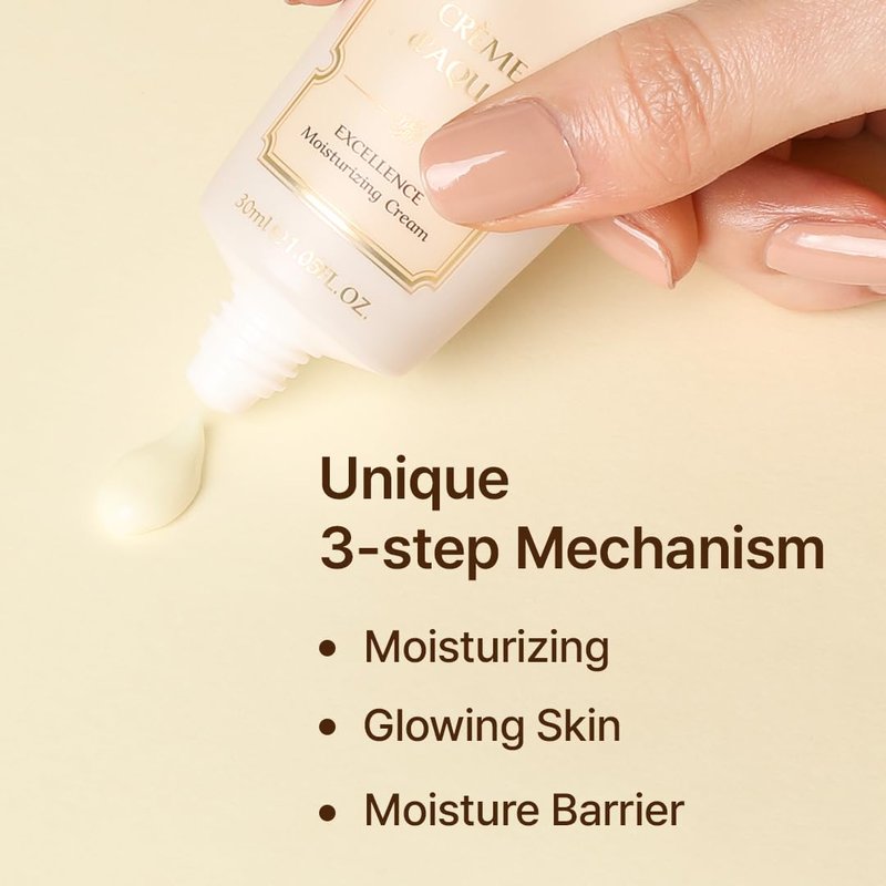 Hydrating Moisture-Balance Cream - Paris Crème d’Aqua Excellence for Smooth, Refreshed Skin | Lightweight & Fast-Absorbing, 1.01 fl oz