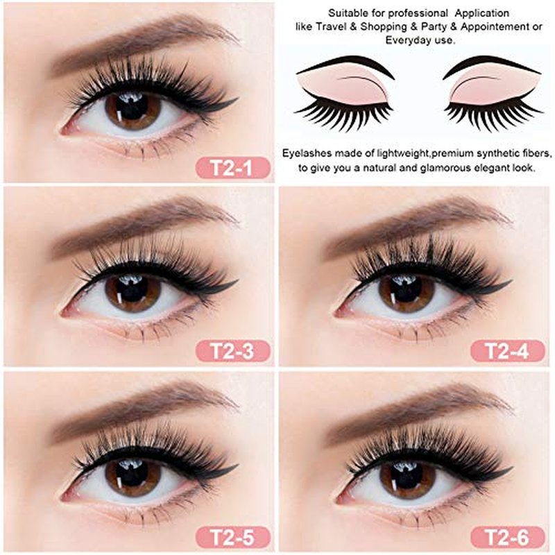 30 Pairs Lashes, New 6 Style Eyelashes Natural Look to Dramatic Long False Eyelashes, Handmade Reusable Fake Eyelashes (30 Pairs with Portable Boxes)