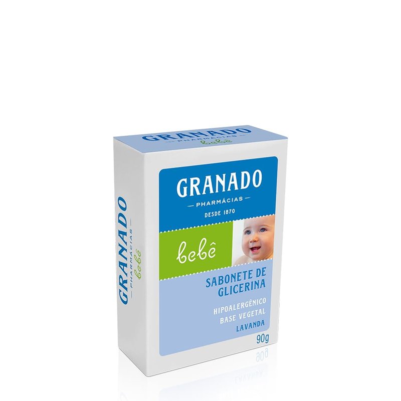 Granado Linha Bebe Sabonete em Barra de Glicerina Lavanda 90 Gr Baby Collection - Lavender Glycerin Bar Soap Net 3.2 Oz