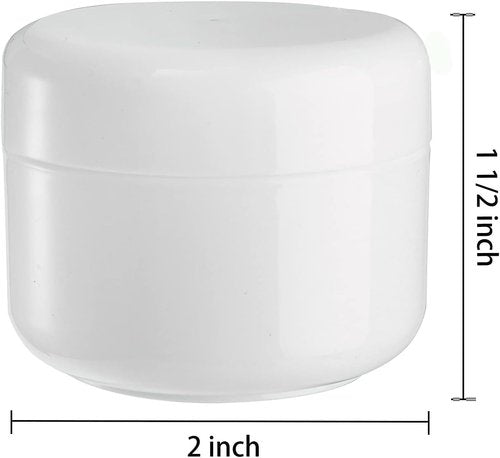 12 Pack 50G/50ML (1.7 oz) Cosmetic Jars, with Liners and Dome Lids, for Cosmetic Samples, Cream, Lotion (mixcolor)