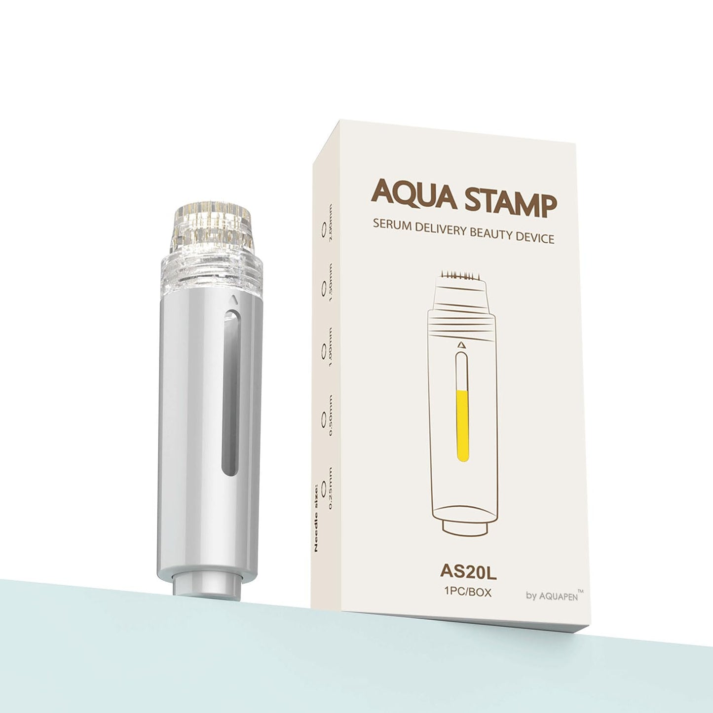 Micro Titanium Infusion Derma Stamp Microneedle for Skin Care Face Lips Hair Scalp Derma Roller Alternative Beauty Tool Microneedling Serum Applicator Microneedling Pen (Silver)