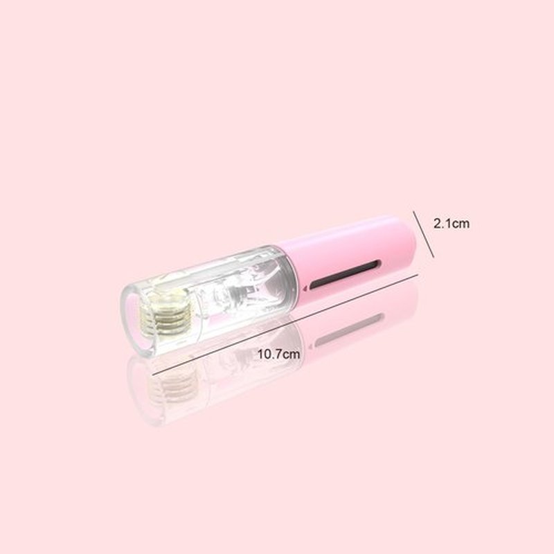 Infusion Derma Roller Skin Care Microneedling Beauty Tool at Home Microneedles for Face Scalp Lips Dermaroller 0.25mm (Pink)