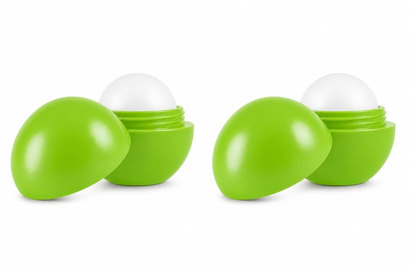 Generic Ball Case Scented Lip Balm, (Green/Vanilla)
